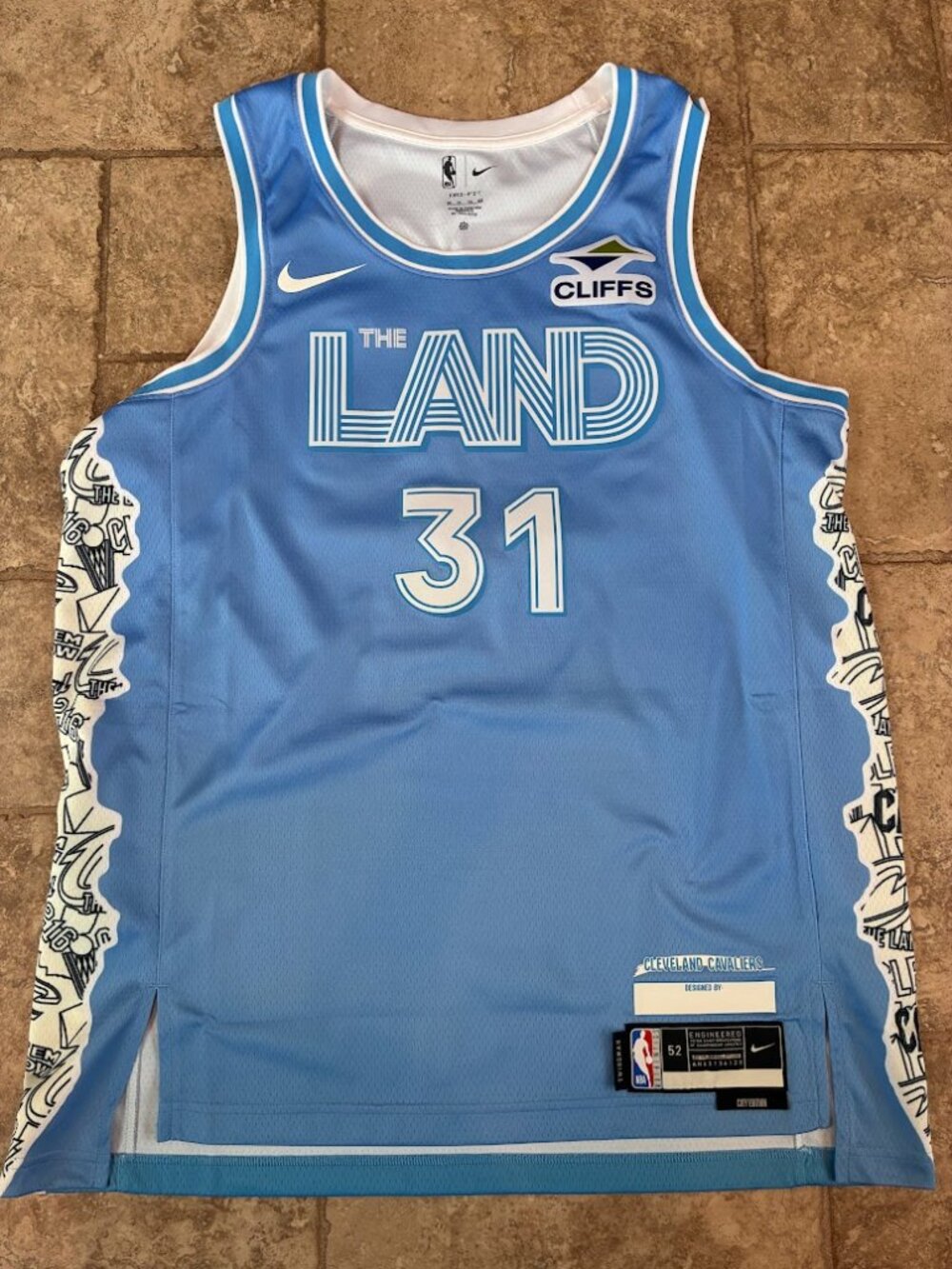 Nike Jarrett Allen Cleveland Cavaliers #45 City Edition 2024-25 Jersey Size XL